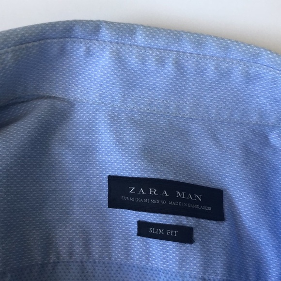 Zara light blue button down dress shirt - Picture 7 of 7
